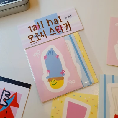 TALL HAT 모조지 스티커