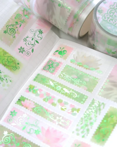 모씨 그린 우표 키스컷 Mossy Green Stamp