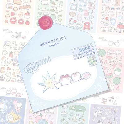 말랑앤뚠뚠 5000 스티커 랜덤팩