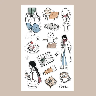 [SALE] 드로잉 스티커 01. 겨울의 순간들