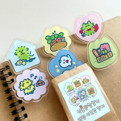 (30% 할인)식물관찰일지 랜덤 아크릴 집게