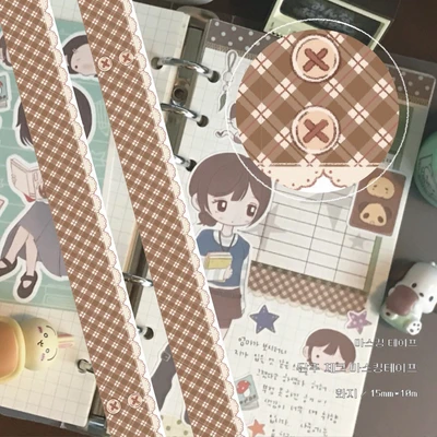 단추 체크 마스킹테이프