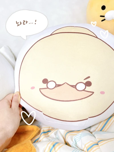 꼬질꼬질 ☆ 더기와 공식이 양면 얼굴쿠션