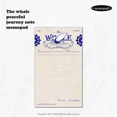 (Memopad) The whale peaceful journey note memopad