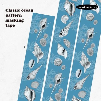 (Tape) Classic ocean pattern masking tape
