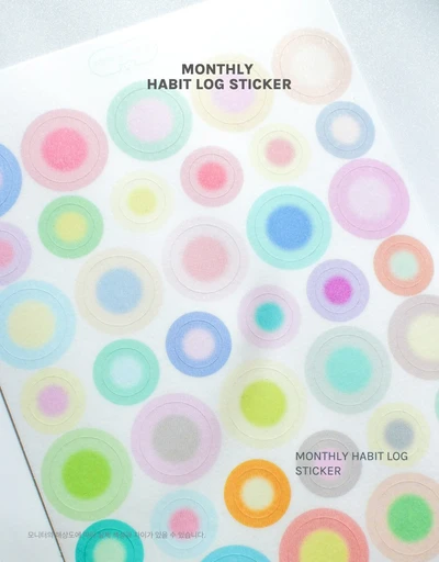 Clear Two-Tone Circle Sticker