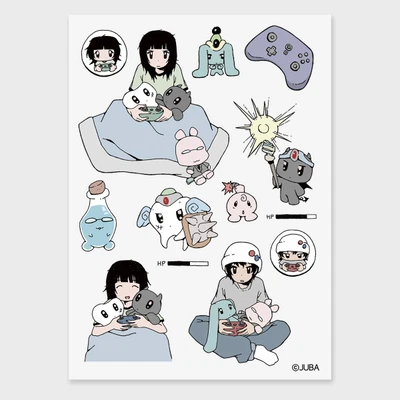 비디오 게임 투명 무광 스티커
