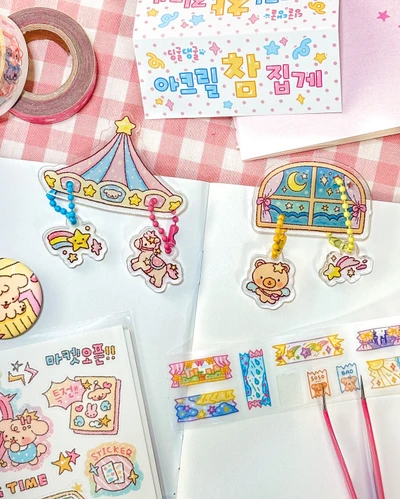 할인‼️아크릴 참 집게 2종