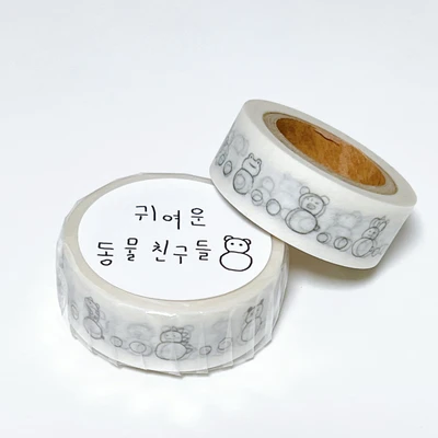 귀여운 동물 친구들 마스킹테이프