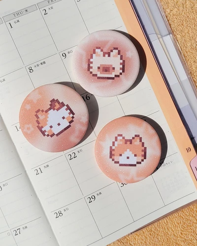 고양이 픽셀 핀버튼