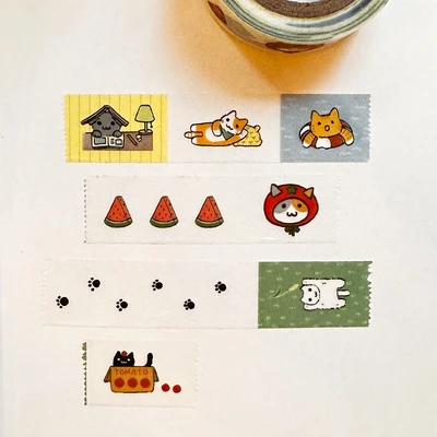 🐱냥냥 뒹굴뒹굴 여름나기 마스킹테이프🐱