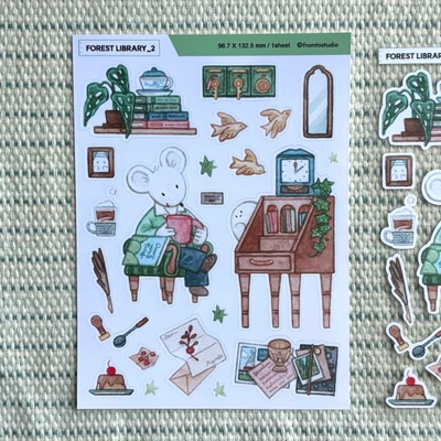 Forest Library_2 씰스티커