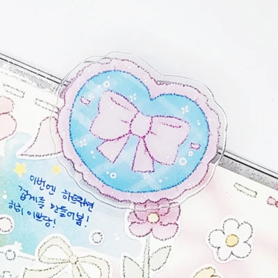 [토토봉봉] 하트쿠션 아크릴 양면집게