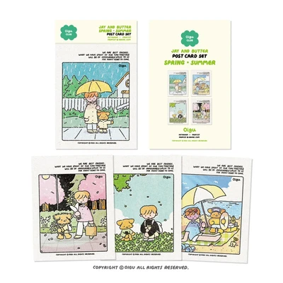Jay and Butter postcard set _ spring & summer