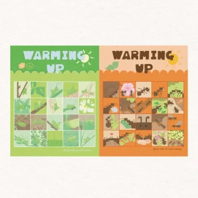 Warming up sticker set