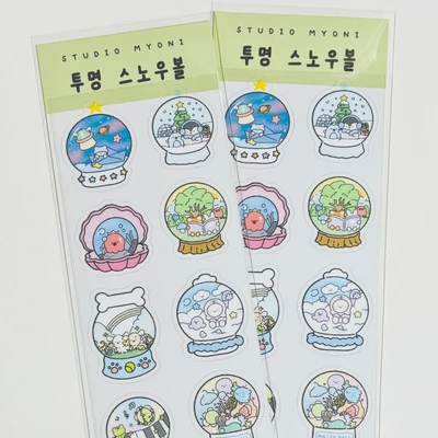 신제품 | 투명 스노우볼 스티커