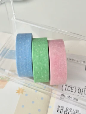 땡땡이 마스킹테이프(세트/낱개)