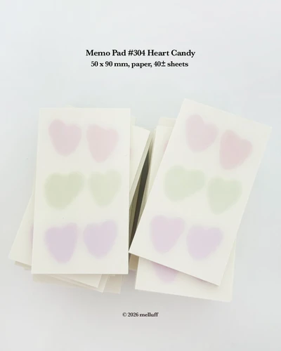 메모패드 304 하트캔디
