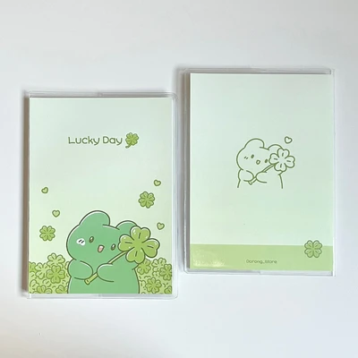 럭키데이 무지 노트 (+PVC 커버)