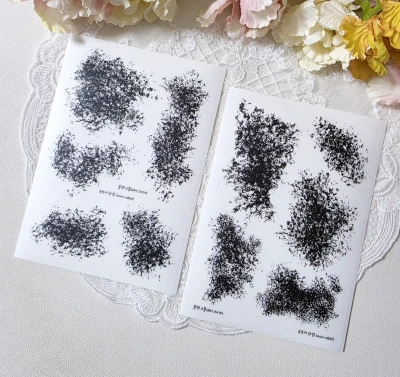 블랙 스플래터 스티커 2종 set