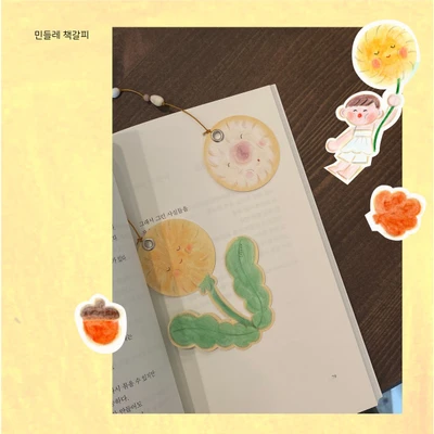 핸드메이드 민들레 책갈피💛(북마크)