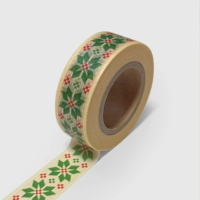[10% SALE] poinsettia patch masking tape