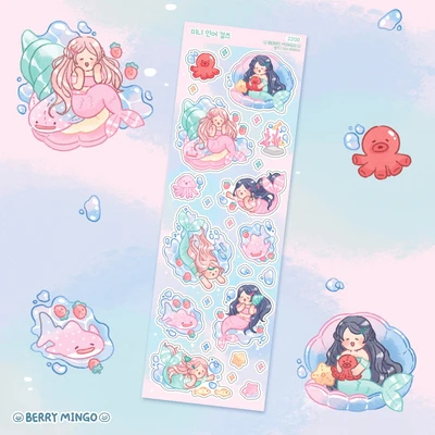 미니인어걸즈 스티커