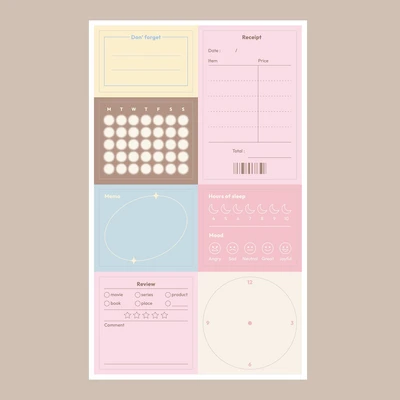 [SALE] 모조지 플래너 스티커 3장 세트