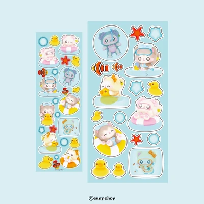여름 냥이 씰스티커