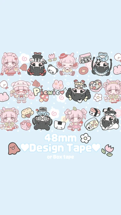 도시락걸즈 48MM 디자인테이프(박스테이프)♥