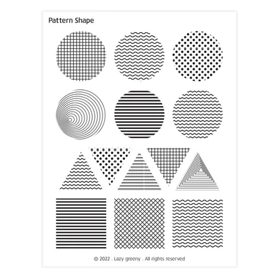 투명 스티커_Pattern shape[2매]