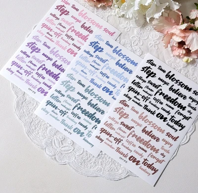 캘리 레터링 스티커 3종 set