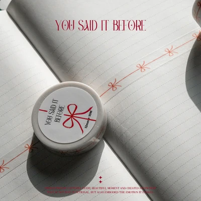 YOU SAID IT BEFORE 마스킹테이프