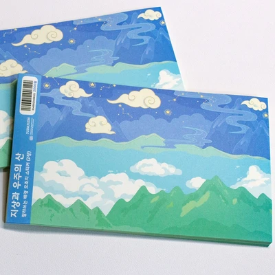 지상과 우주의 산 모조지 스티커 - 2장