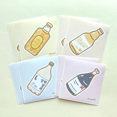 오늘의한잔 모조지 스티커