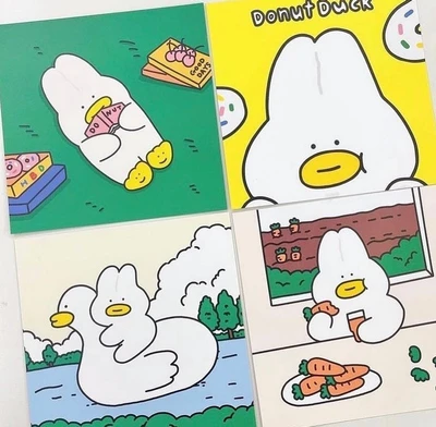 도넛덕 엽서 4종