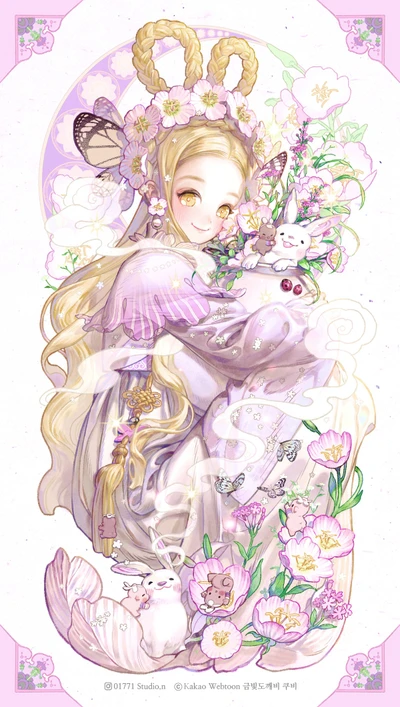 ★신상★ [긴 엽서] 달토끼 선녀