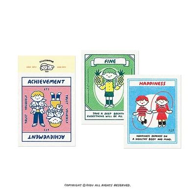 529 postcard set - 레몬