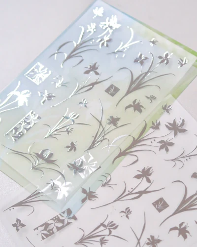 난영(蘭影) 스티커 Silver Orchid