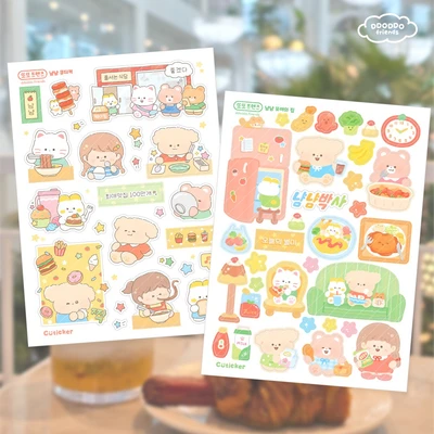 ❗️𝟱𝟬%❗️큐티커 콜라보 스티커 2종
