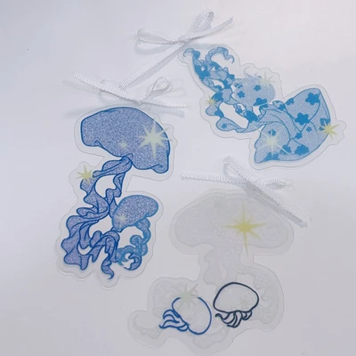 (Bookmark) Febric lace jelly big bookmark