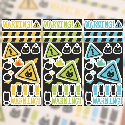WARNING-WARNING 경고 스티커