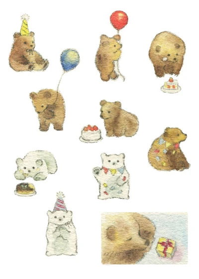 파티곰 스티커