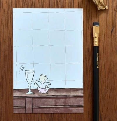 [Postcard] Glimmering glass