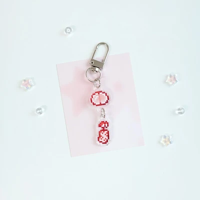 금붕어 & 개구리 후우링 픽셀 키링