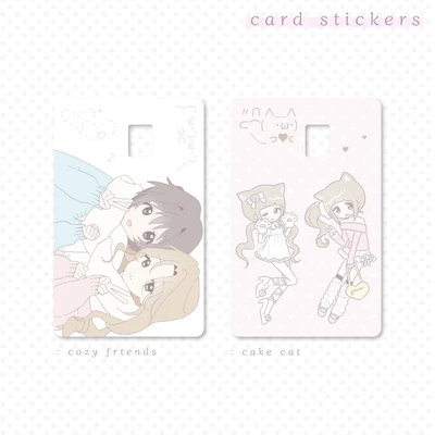 카드 스티커 cozy friends & cake cat