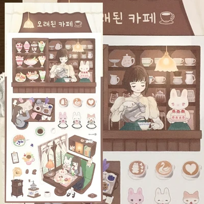 오래된 카페 스티커