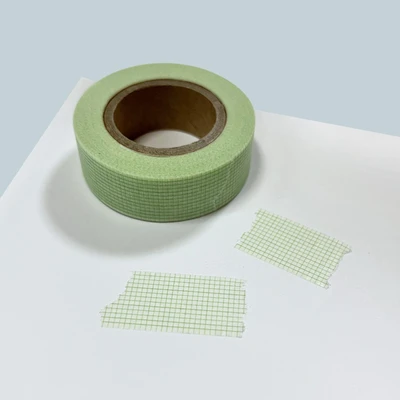 [10% SALE] yellow green basic check masking tape