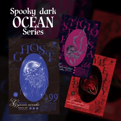 (Postcard) Spooky Dark ocean postcard