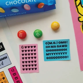 A to O talk box sticker